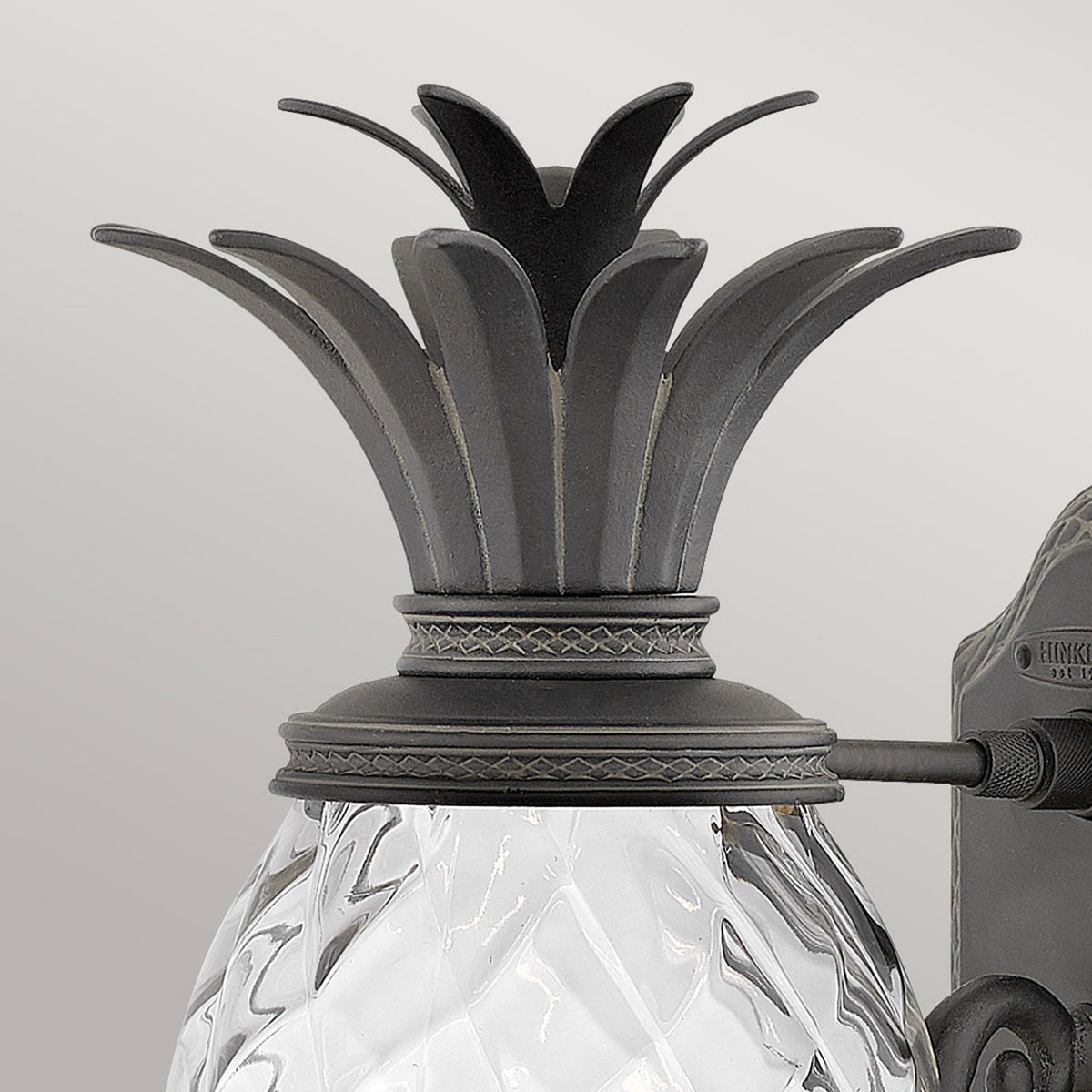 Plantation IP44 Exterior Medium Wall Lantern in Museum Black