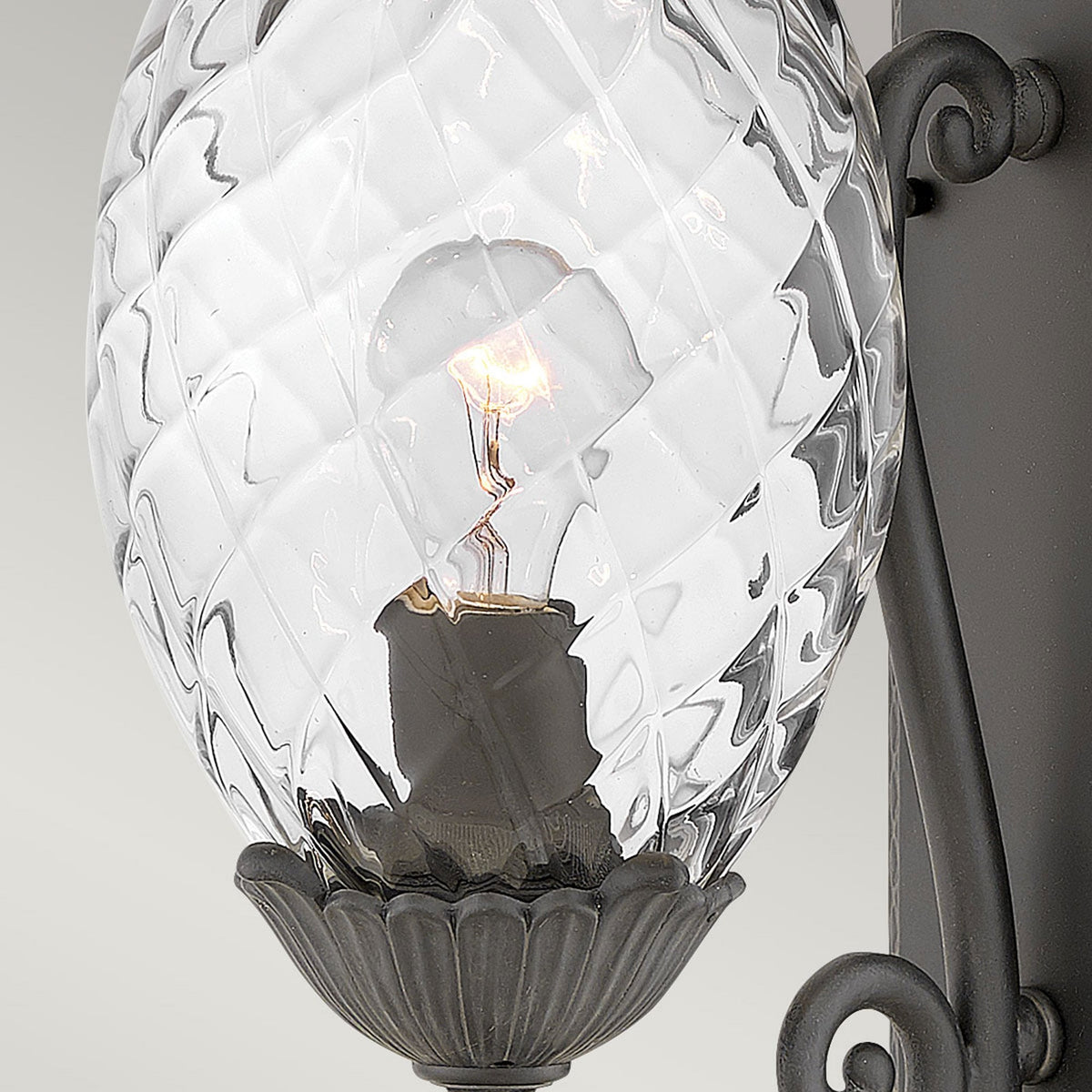 Plantation IP44 Exterior Medium Wall Lantern in Museum Black