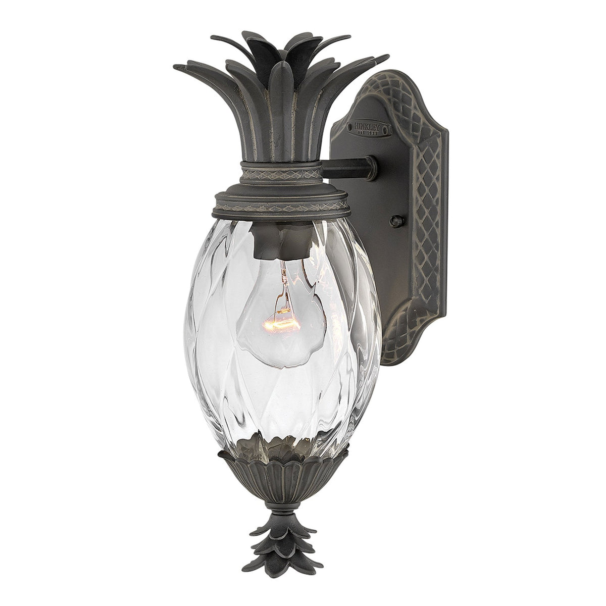 Plantation IP44 Exterior Small Wall Lantern in Museum Black
