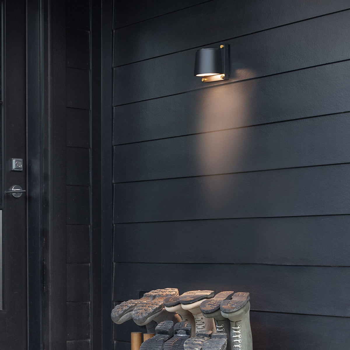 Scout IP44 Coastal Down Wall Light in Black