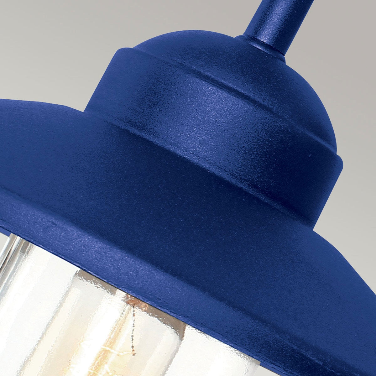 Klampenborg Outdoor Swan Neck Wall Lantern in Navy Blue