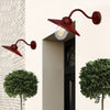 Klampenborg Outdoor Swan Neck Wall Lantern in Oxide Red