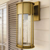 Camillo IP44 Medium Exterior Wall Light in Painted Natural Brass