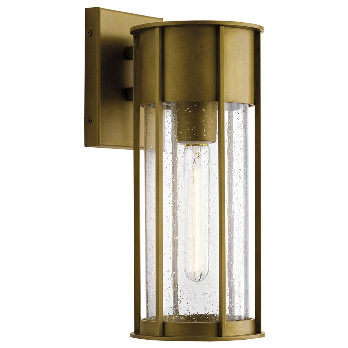 Camillo IP44 Medium Exterior Wall Light in Painted Natural Brass