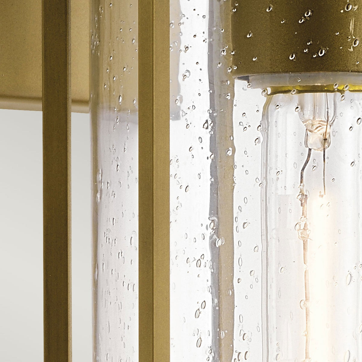 Camillo IP44 Medium Exterior Wall Light in Painted Natural Brass