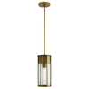 Camillo IP44 Exterior Pendant Light in Painted Natural Brass