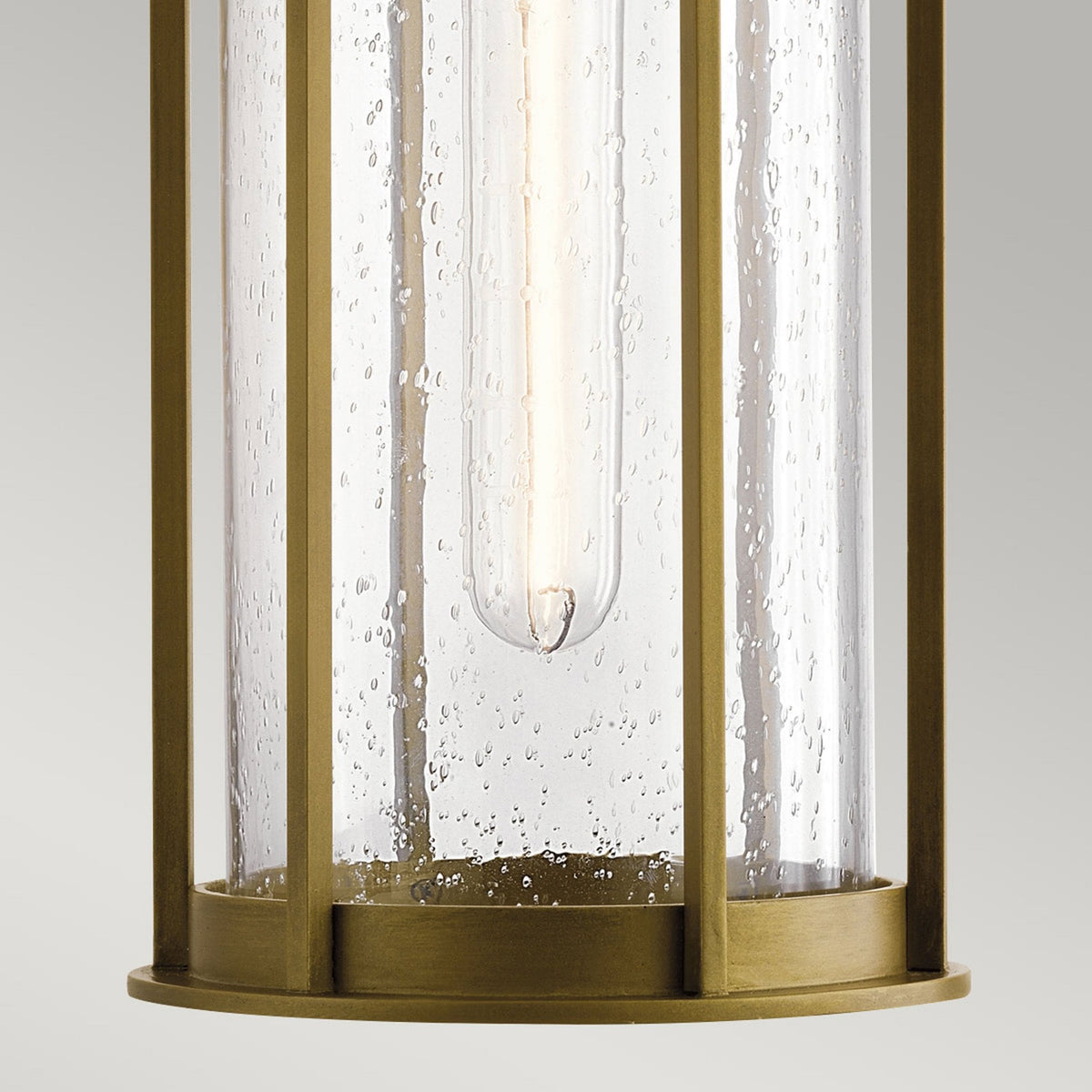 Camillo IP44 Exterior Pendant Light in Painted Natural Brass
