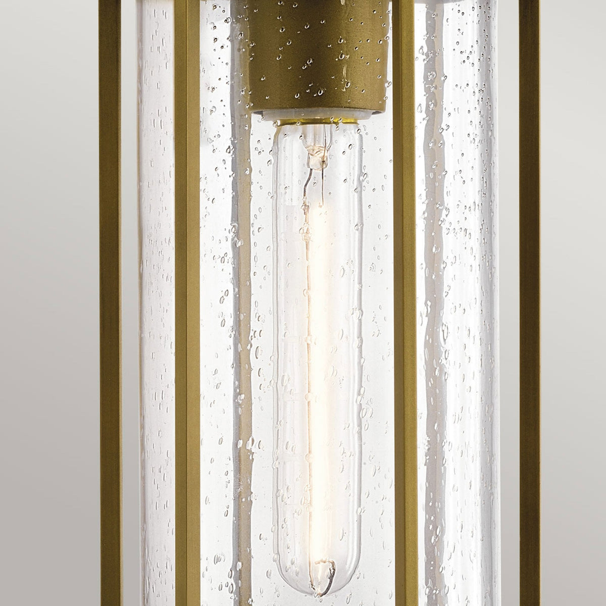 Camillo IP44 Exterior Pendant Light in Painted Natural Brass