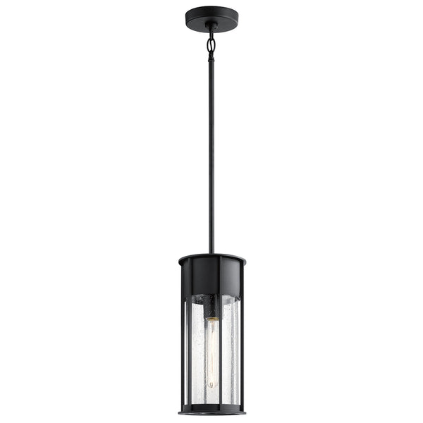 Camillo IP44 Exterior Pendant Light in Textured Black