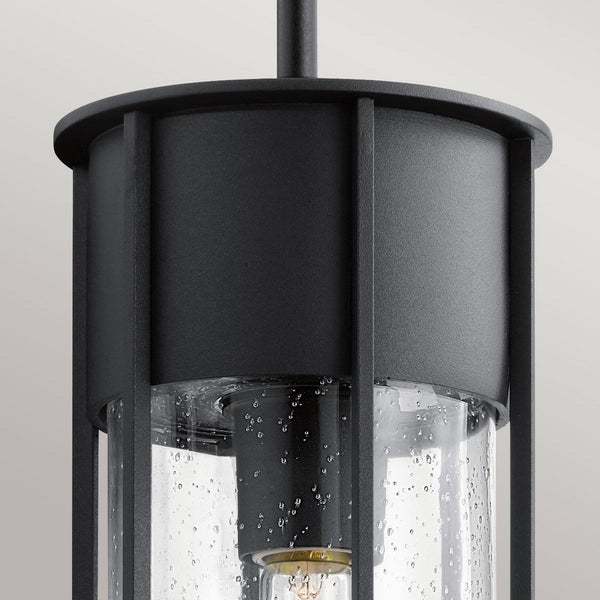 Camillo IP44 Exterior Pendant Light in Textured Black
