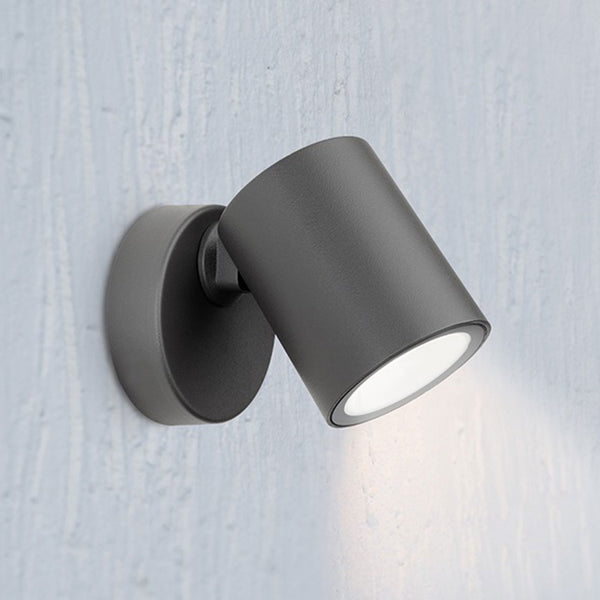 Vermont IP65 Adjustable LED Wall Spot Light in Graphite
