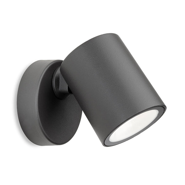 Vermont IP65 Adjustable LED Wall Spot Light in Graphite
