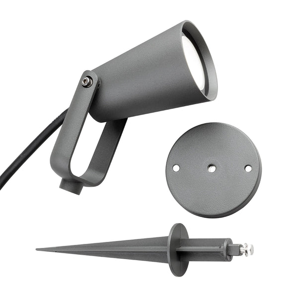 Cobra IP65 Adjustable LED Wall or Spike Spot Light in Graphite