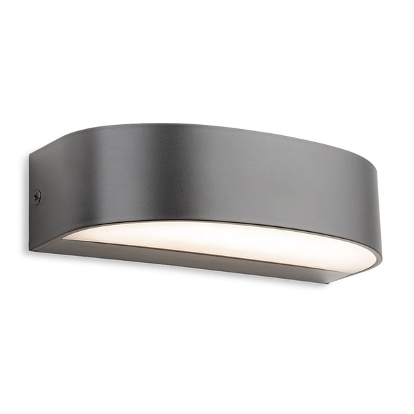 Texas Curved Resin Coastal IP65 LED Wall Light in Graphite