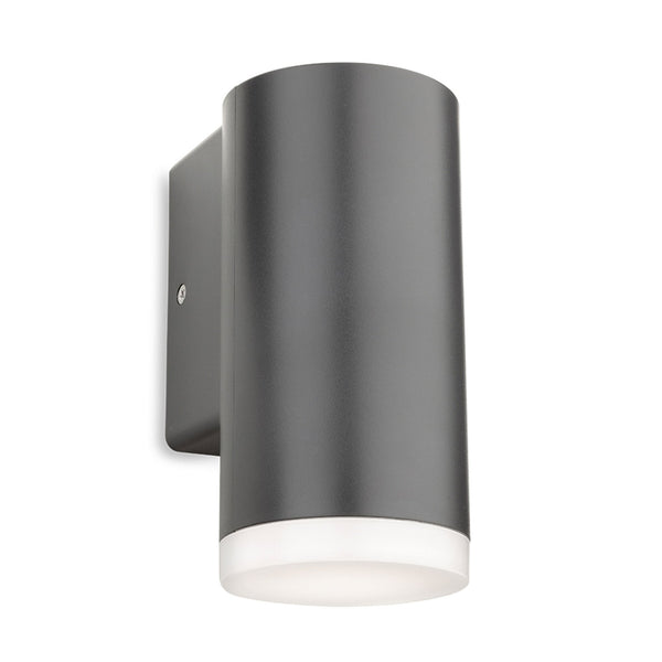Kuga Round Single Resin Coastal IP65 LED Wall Light in Graphite