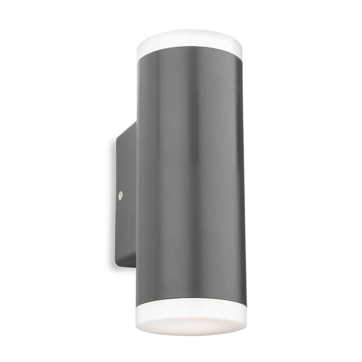 Kuga Round Twin Resin Coastal IP65 LED Wall Light in Graphite