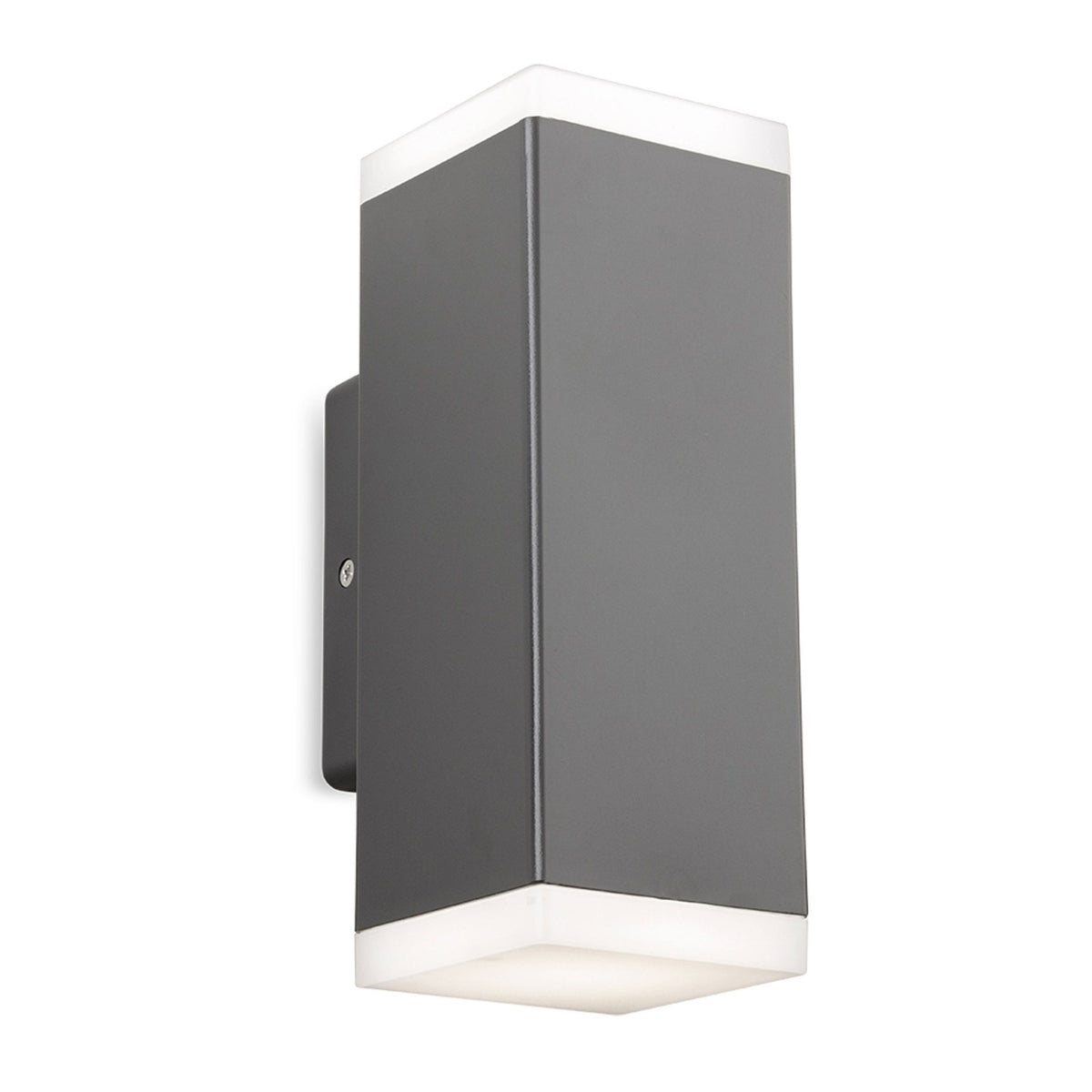 Kuga Square Twin Resin Coastal IP65 LED Wall Light in Graphite