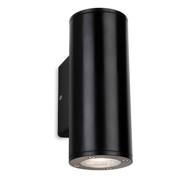 Ranger Round Resin Coastal IP65 Twin Wall Light in Black