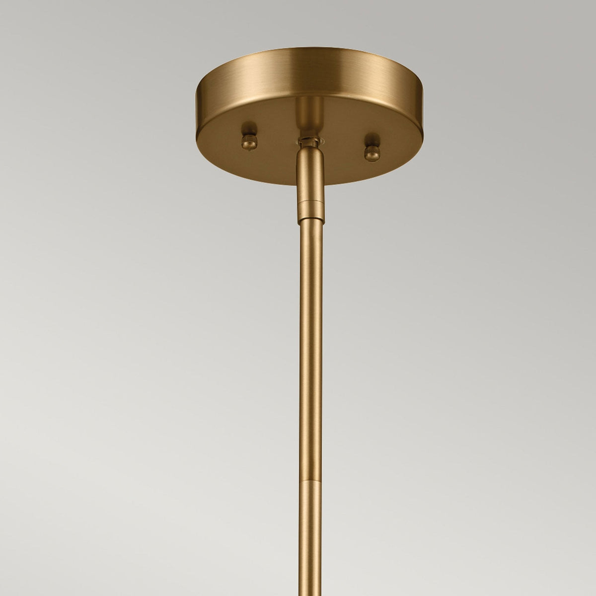 Luella Three Light Dual Mount Pendant or Semi Flush in Brushed Natural Brass