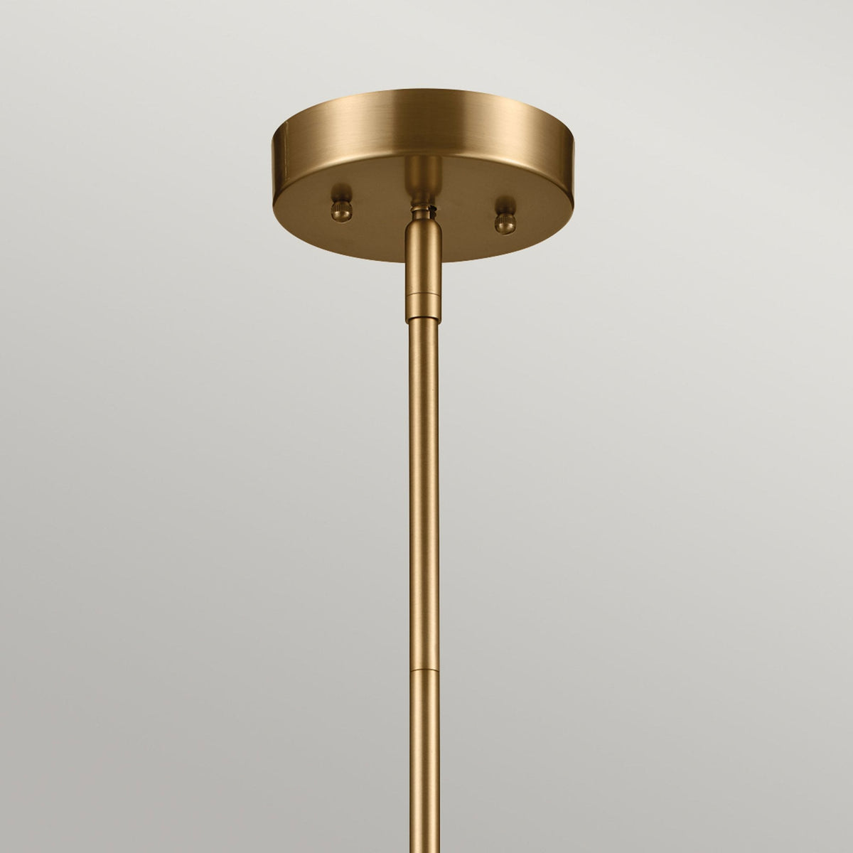 Luella Four Light Dual Mount Pendant or Semi Flush in Brushed Natural Brass
