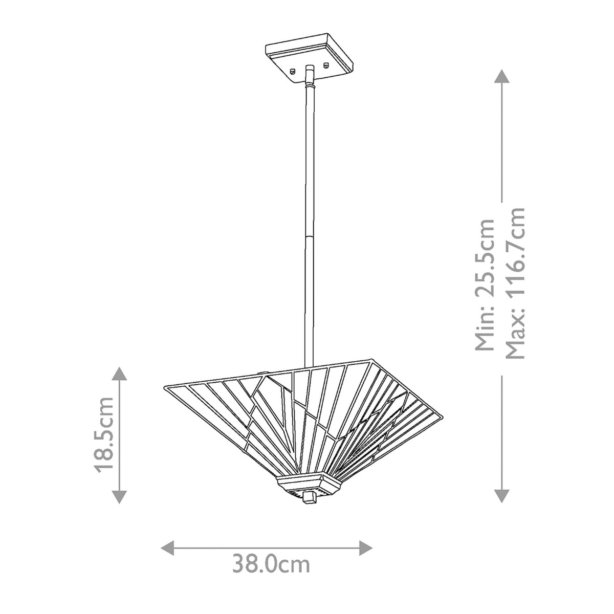 Alderley Tiffany Pendant or Semi Flush Light