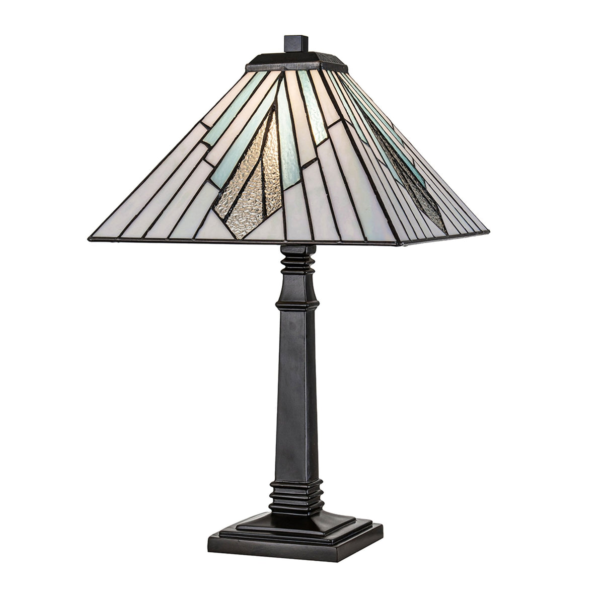 Alderley Tiffany Large Table Lamp with Vintage Bronze Base
