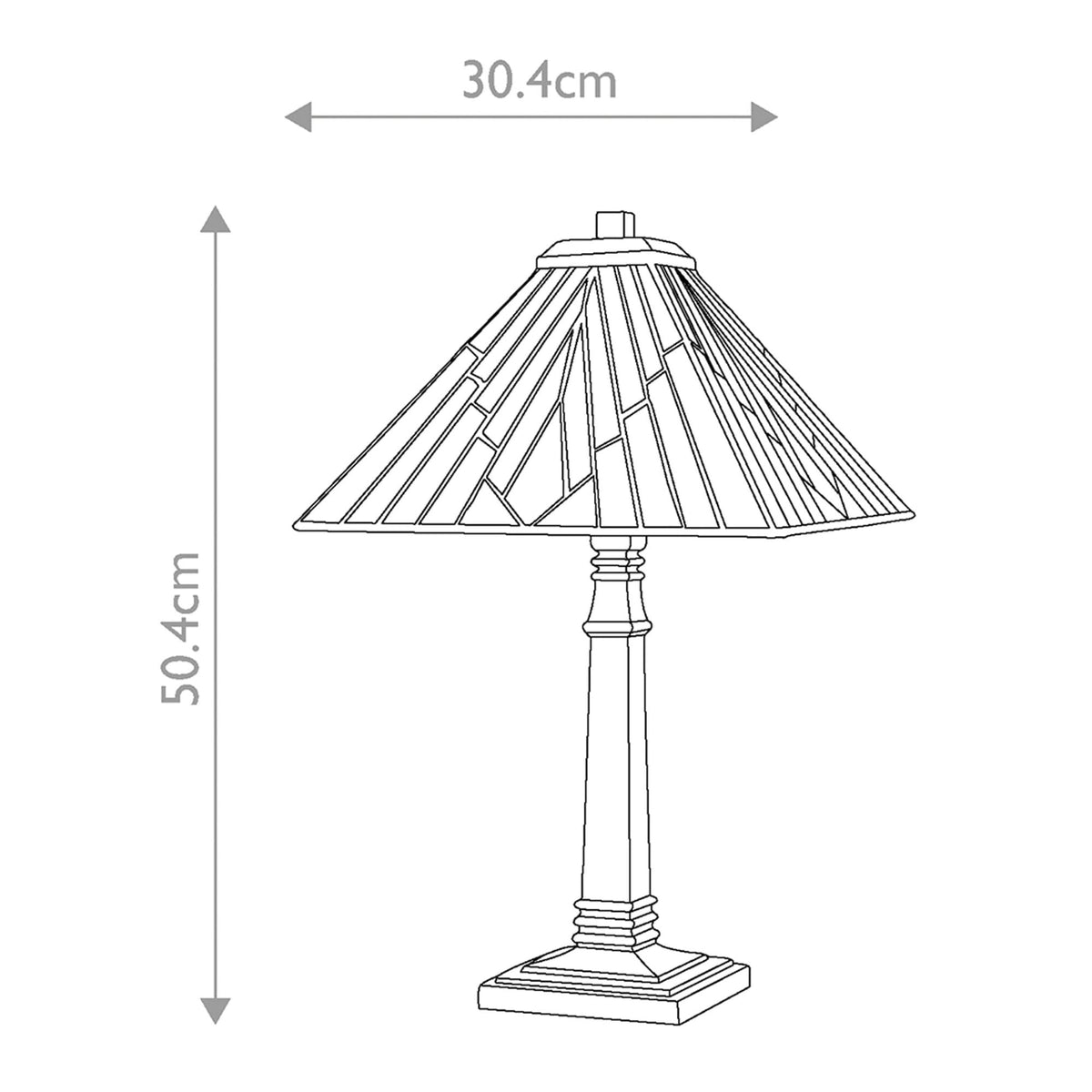 Alderley Tiffany Large Table Lamp with Vintage Bronze Base