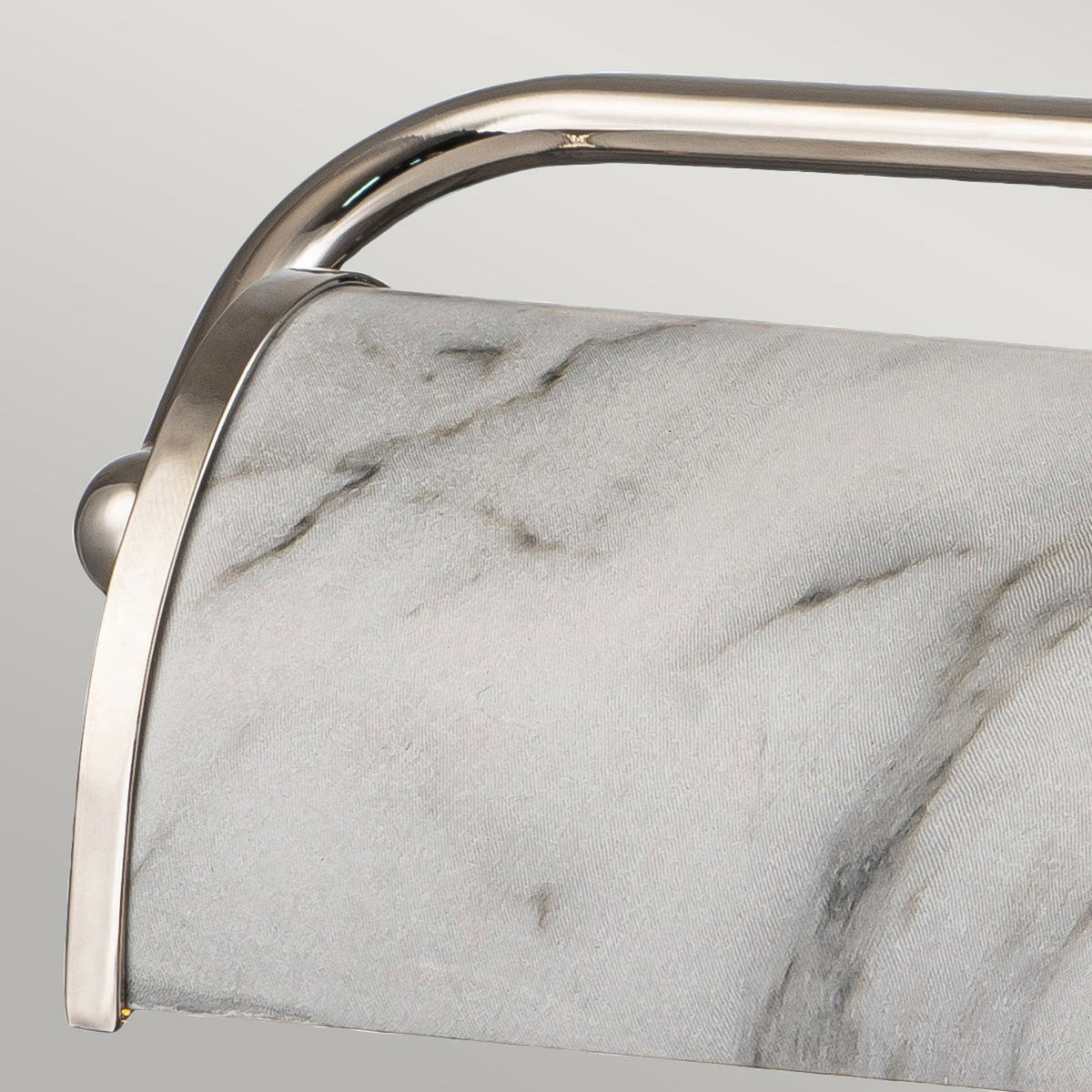 Winchfield Medium Adjustable Picture Light in Polished Nickel & White Marble Effect