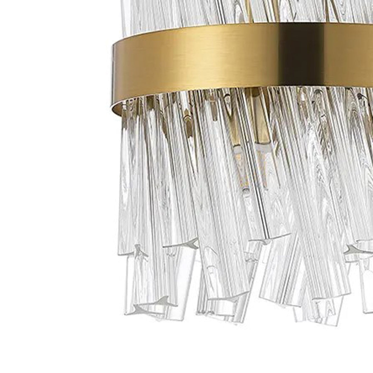 Kelly Six Light Pendant in Brass & Clear Glass