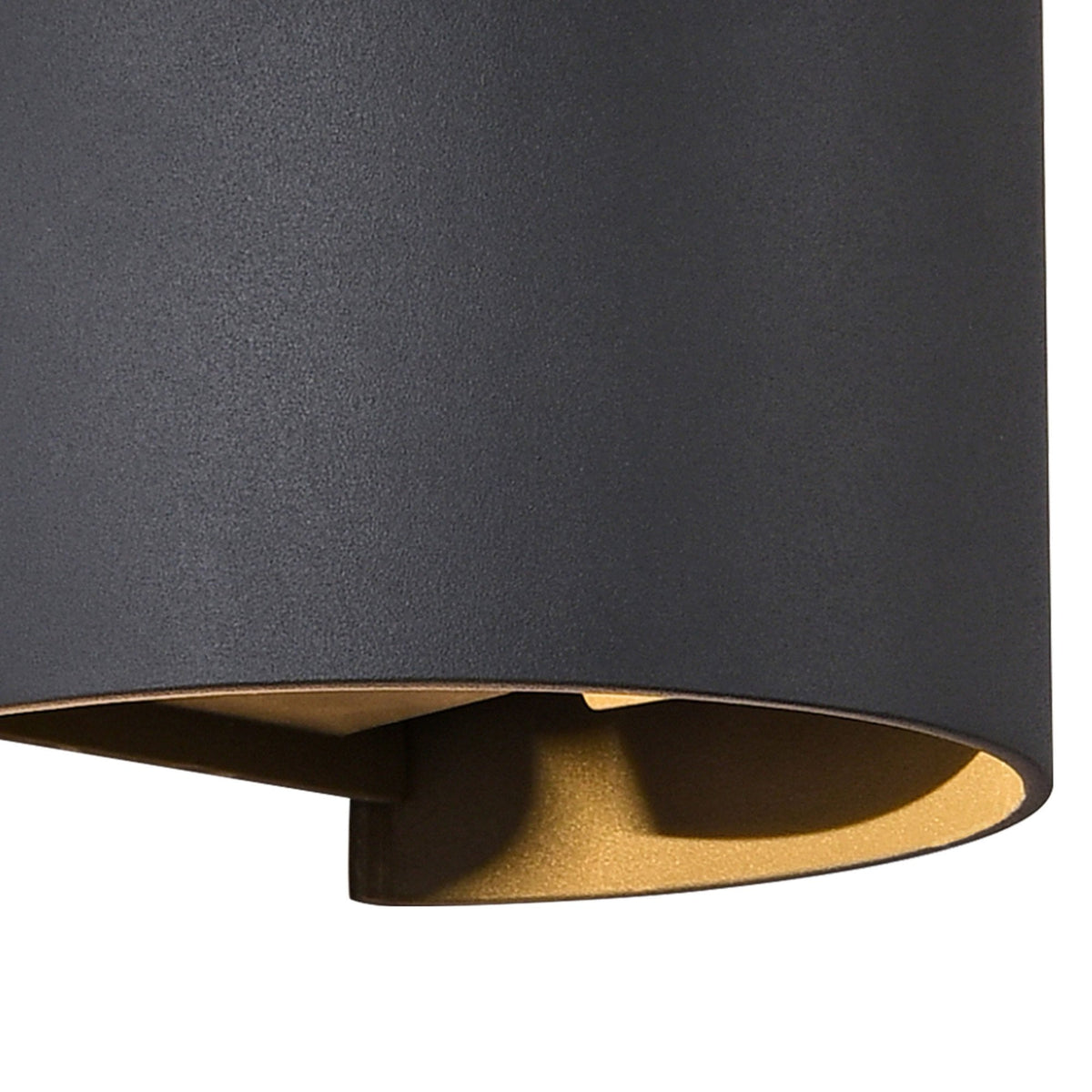 Davos Round LED IP54 Outdoor Wall Light in Anthracite with Adjustable Beam Angle