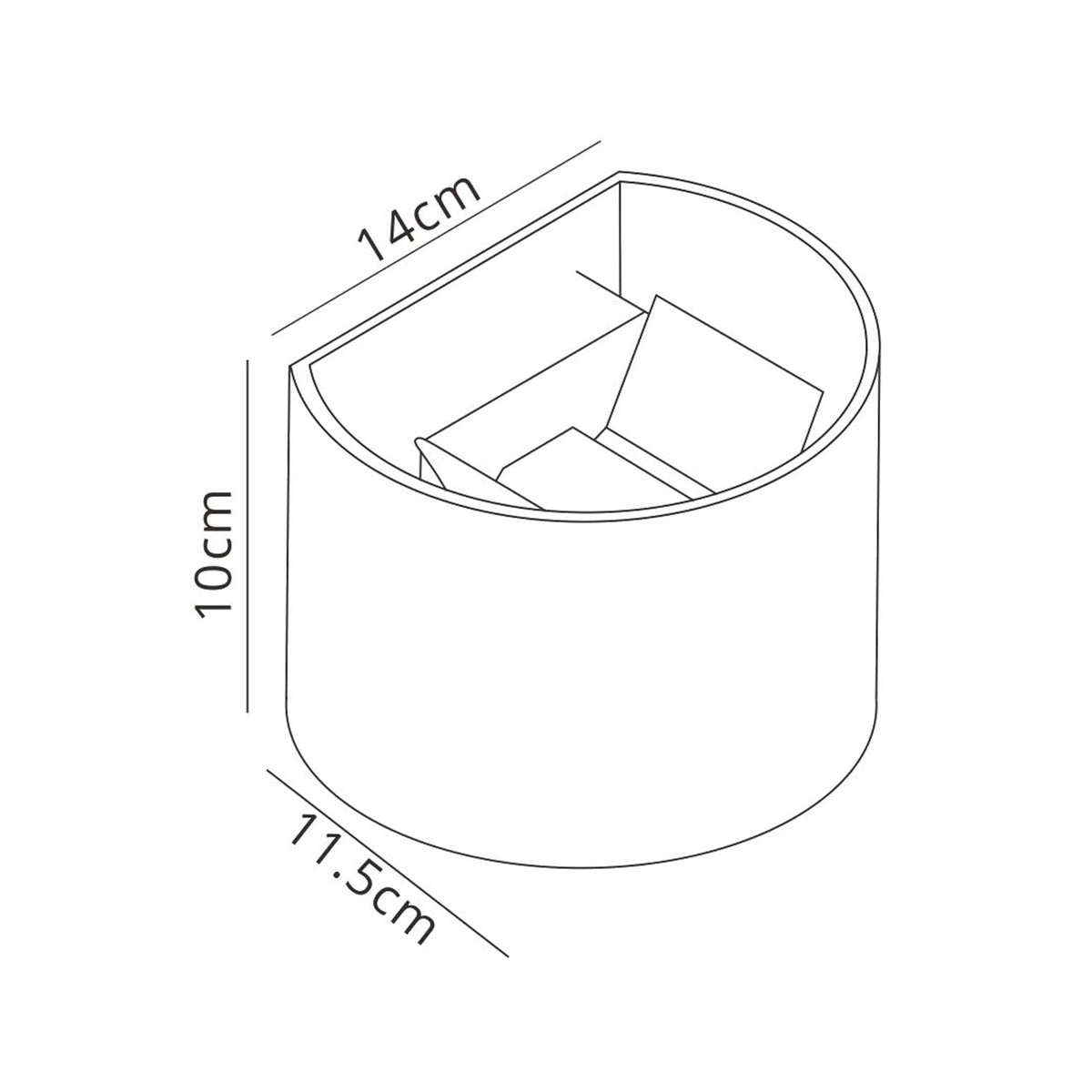 Davos Round LED IP54 Outdoor Wall Light in Anthracite with Adjustable Beam Angle