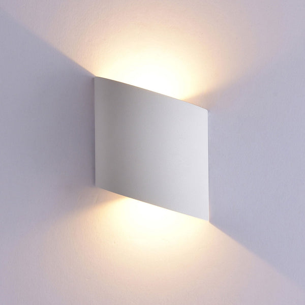 Sochi LED Exterior Wall Light in Sand White