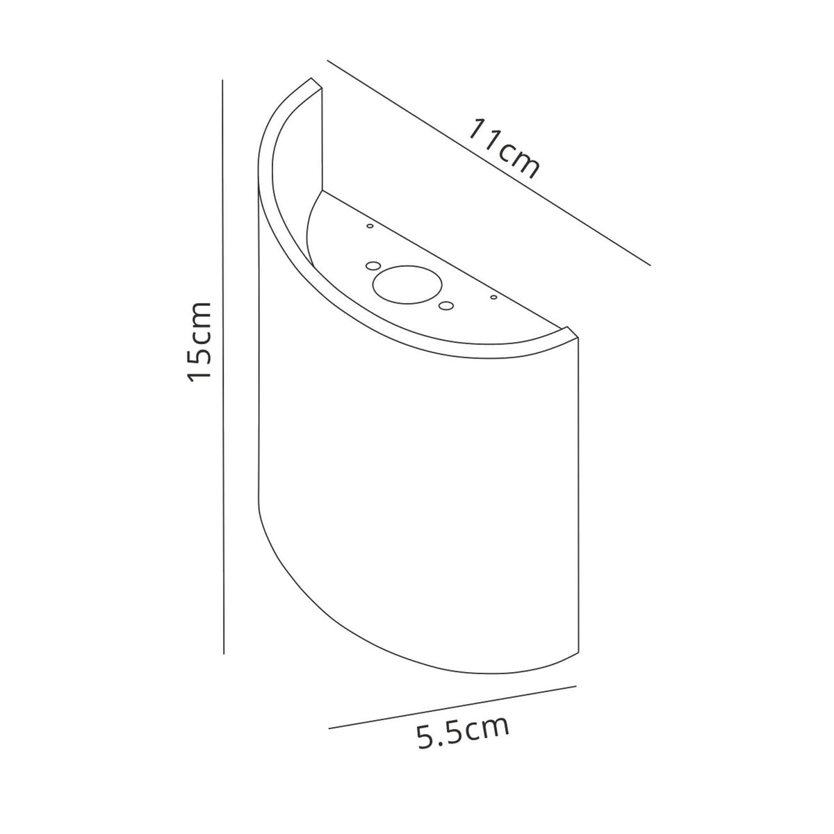 Sochi LED Exterior Wall Light in Sand White