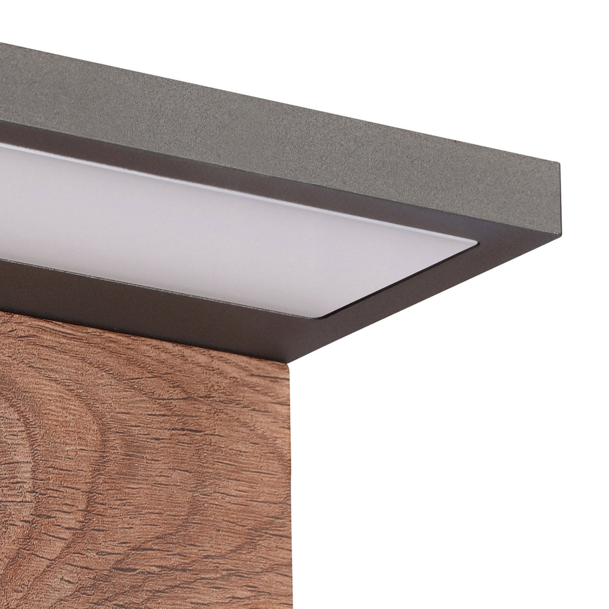 Ruka LED Outdoor Wall Light in Anthracite and Walnut