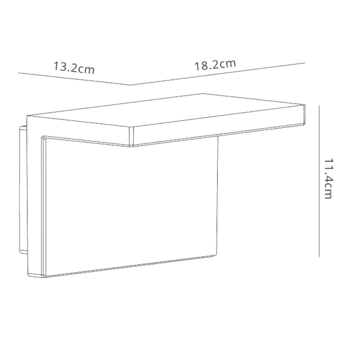 Ruka LED Outdoor Wall Light in Anthracite and Walnut