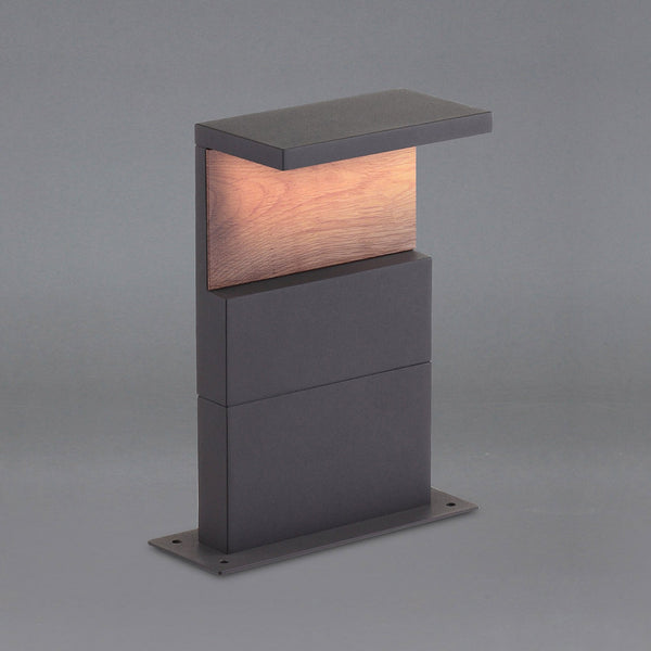 Ruka LED Outdoor Small Floor Light in Anthracite and Walnut