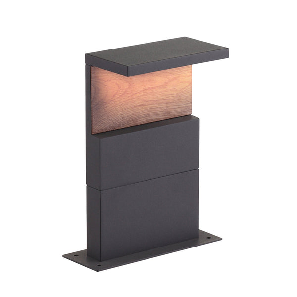 Ruka LED Outdoor Small Floor Light in Anthracite and Walnut