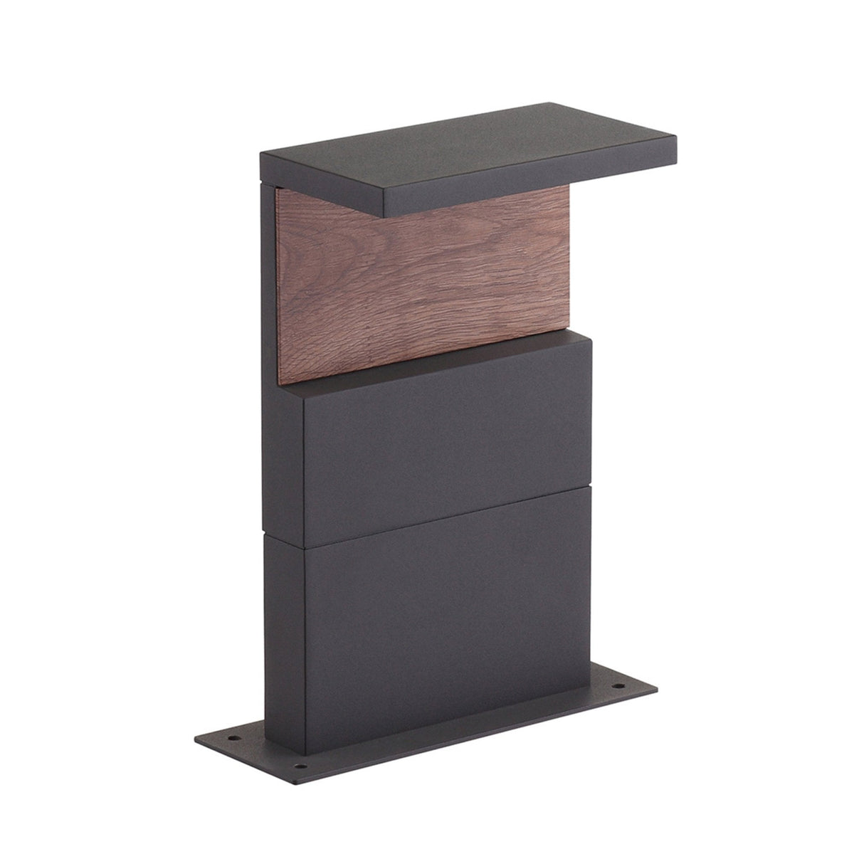 Ruka LED Outdoor Small Floor Light in Anthracite and Walnut