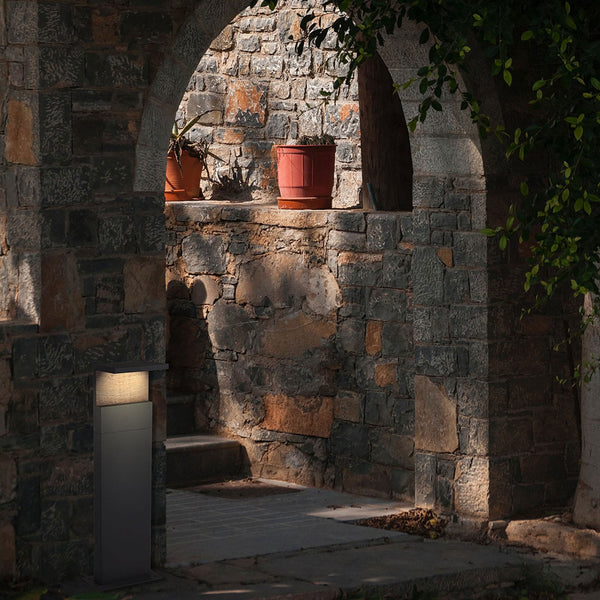 Ruka LED Outdoor Medium Floor Light in Anthracite and Walnut
