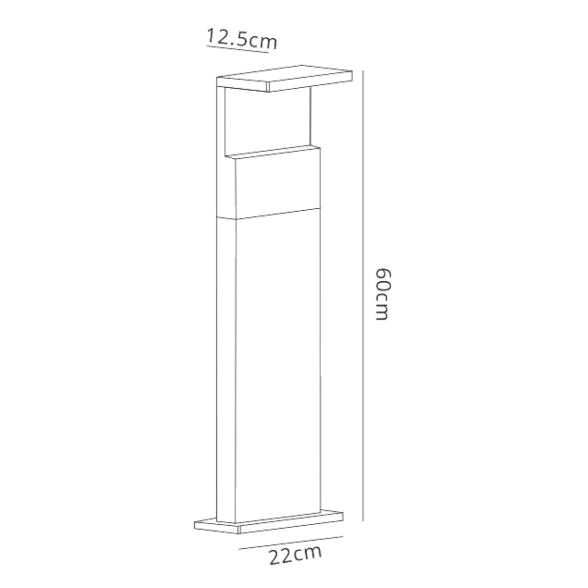 Ruka LED Outdoor Medium Floor Light in Anthracite and Walnut