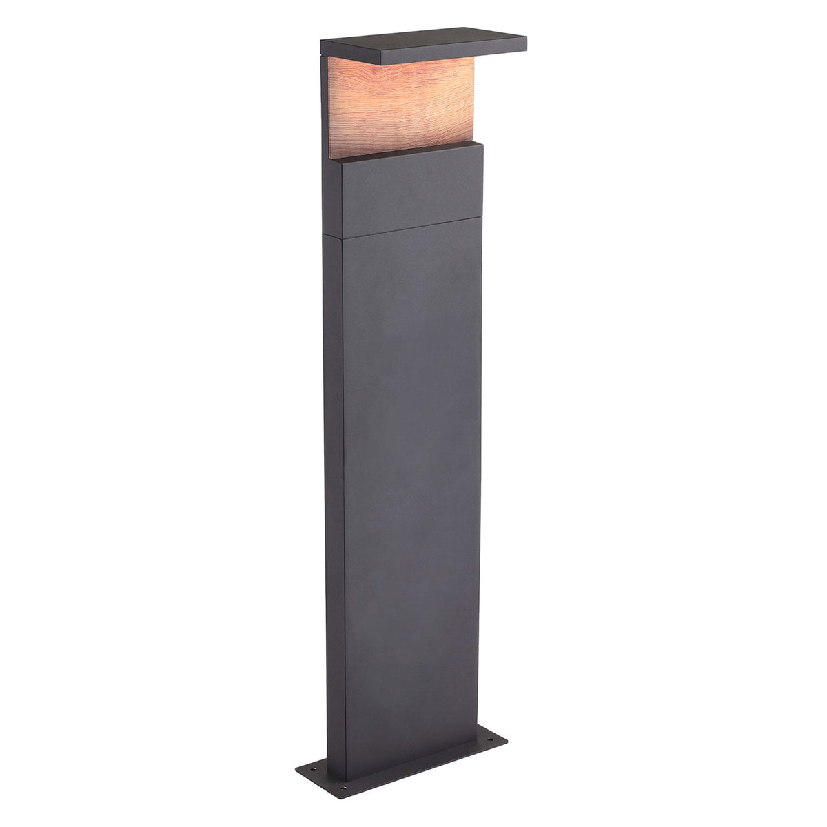 Ruka LED Outdoor Large Floor Light in Anthracite and Walnut