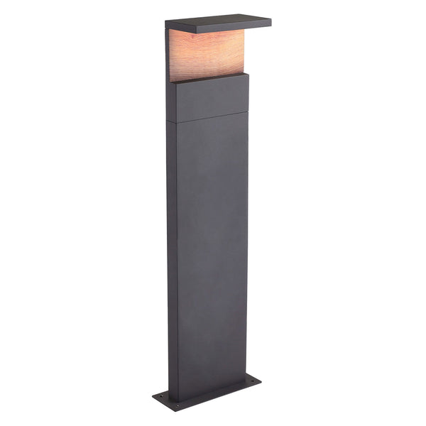 Ruka LED Outdoor Large Floor Light in Anthracite and Walnut