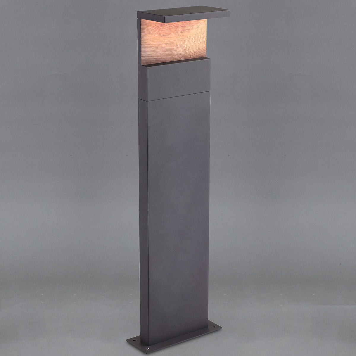 Ruka LED Outdoor Large Floor Light in Anthracite and Walnut