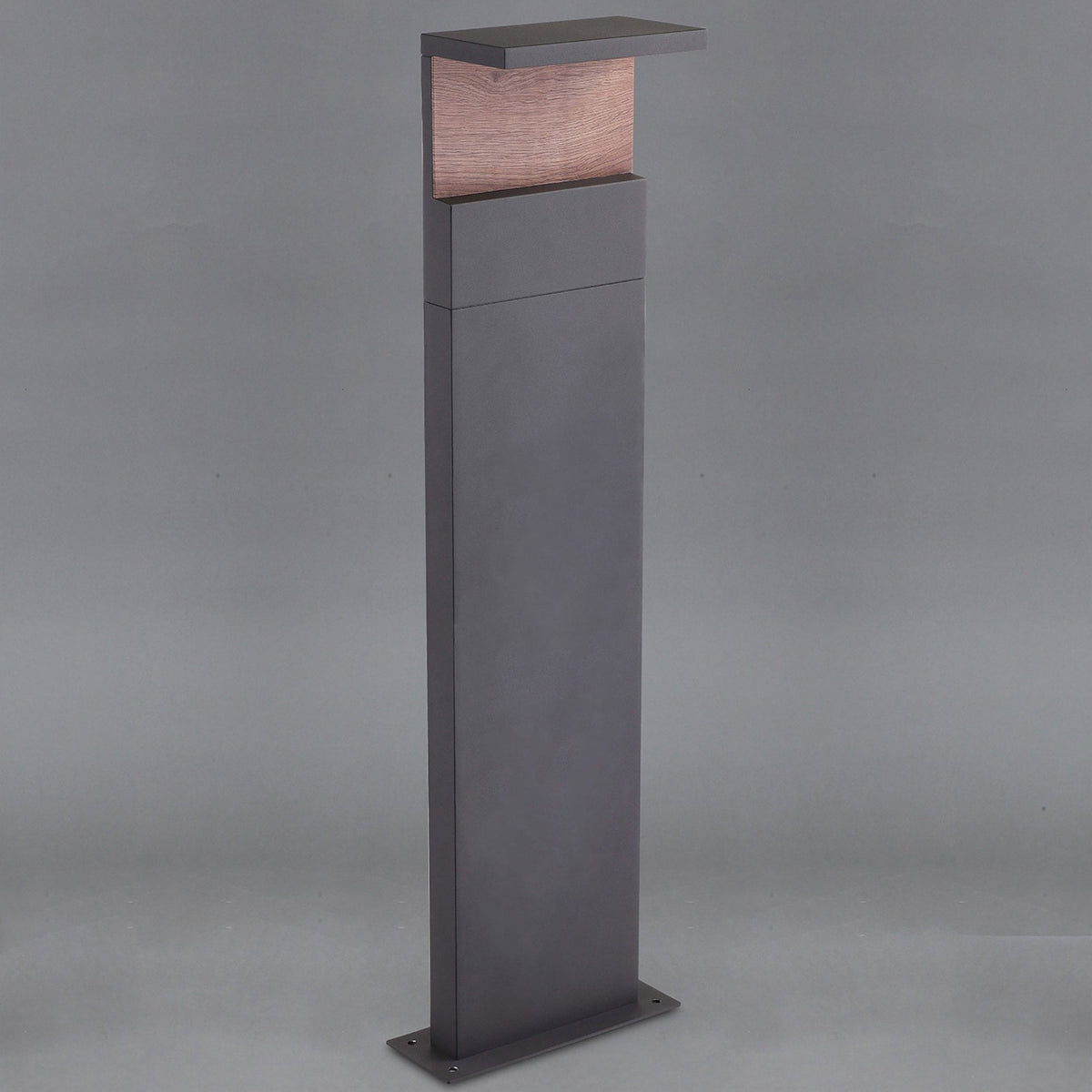 Ruka LED Outdoor Large Floor Light in Anthracite and Walnut