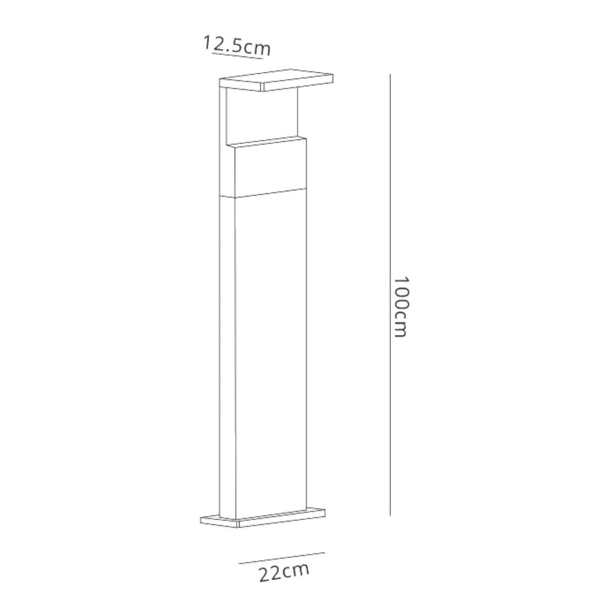 Ruka LED Outdoor Large Floor Light in Anthracite and Walnut