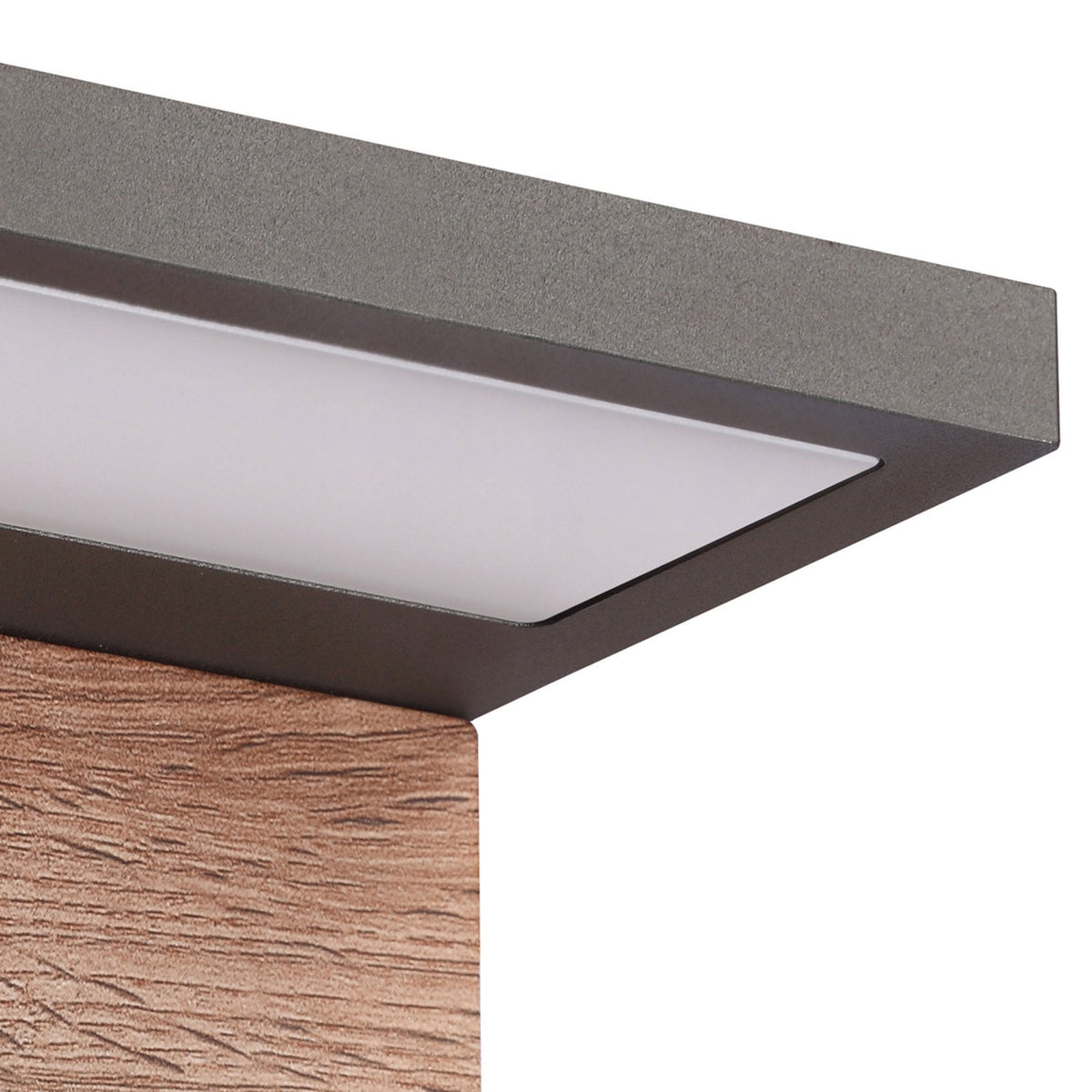 Ruka LED Outdoor PIR Wall Light in Anthracite and Walnut