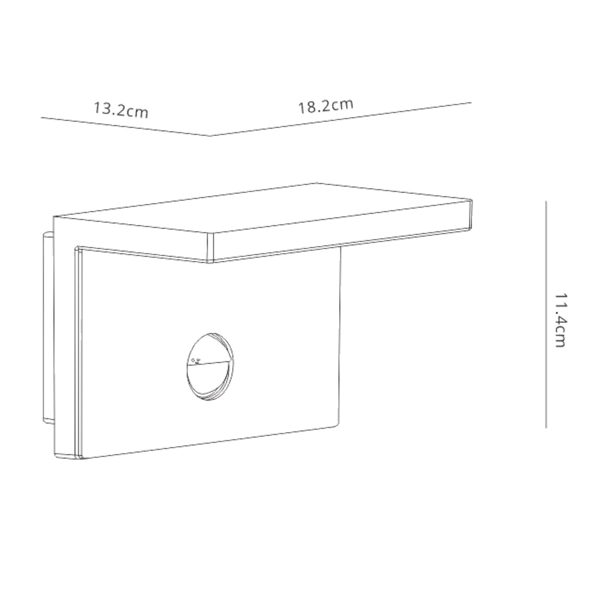 Ruka LED Outdoor PIR Wall Light in Anthracite and Walnut