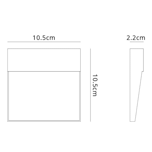 Baker Small Square Outdoor LED Wall Light in Anthracite