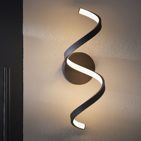 Astral 12w LED IP44 Bathroom Wall Light in Textured Black