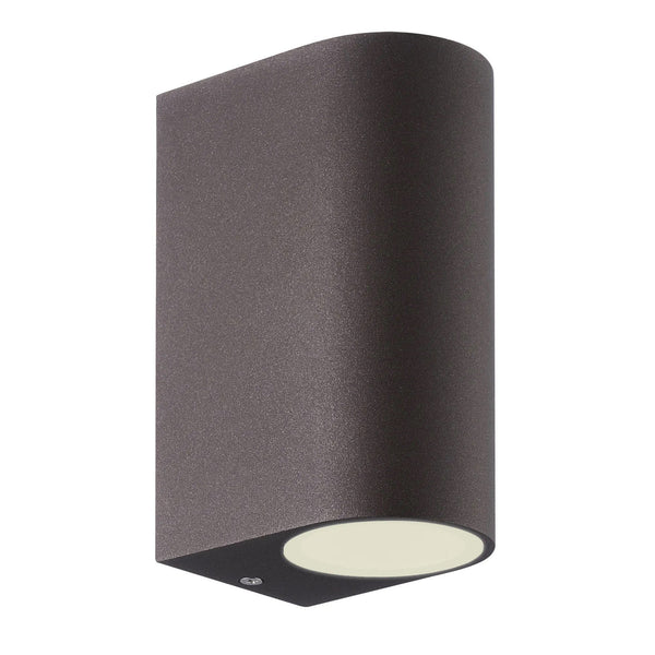 Kandanchu IP54 Up and Down Wall Light in Rust Brown
